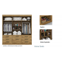 Roupeiro Havai Slide Glass