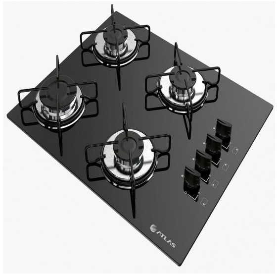 Cooktop a Gás 5 Bocas Itatiaia Preto - Bivolt